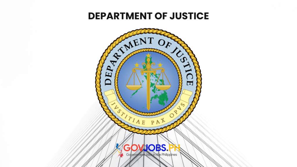 Department of Justice DOJ csc careers govjobs.ph gov government jobs ph csc job portal hiring philippines vacancies online application